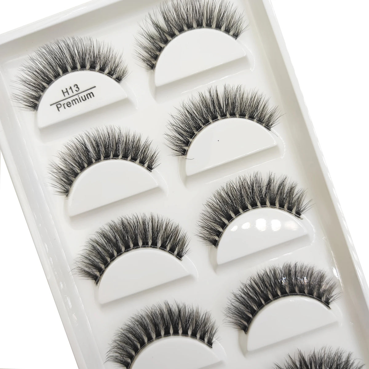 Transparent 3D Mink Eyelashes, Natural Clear False Eye Lashes, Soft Invisible Eyelash, Wispy Makeup Faux Cils, H13 X08, 5 Pairs