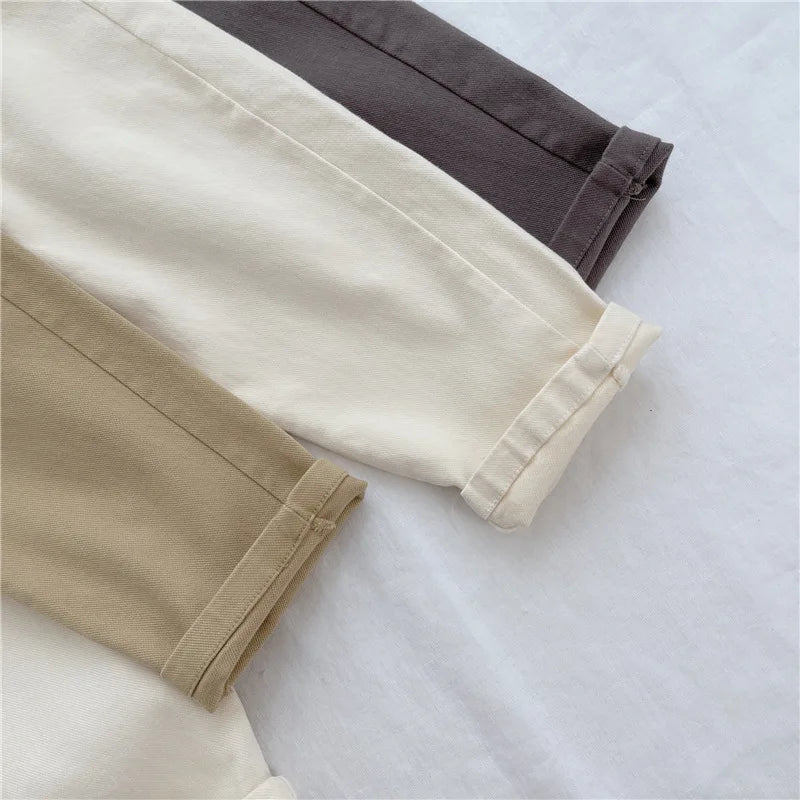 Spring Boys Casual Pants 2-8 Years Old Children Harem Pants Summer Girls Loose Solid Color Sport Trousers Kids Fashion Clothes
