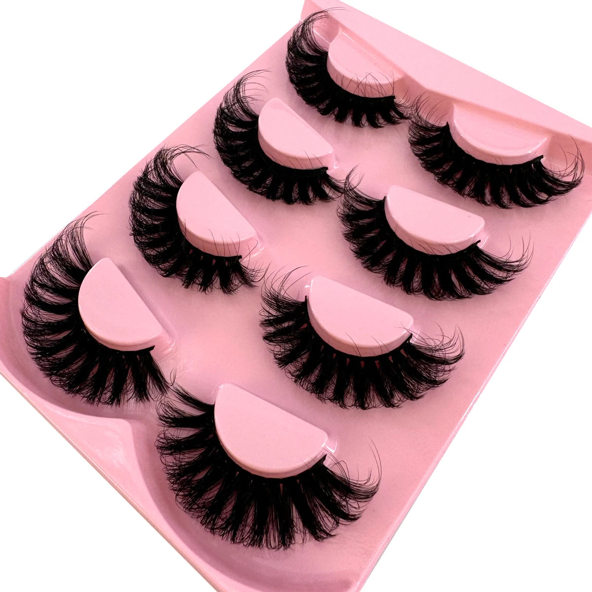 4 pairs of dramatic 3D fake mink eyelashes wholesale full eyelash makeup