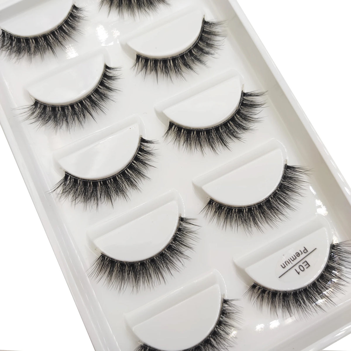 Transparent 3D Mink Eyelashes, Natural Clear False Eye Lashes, Soft Invisible Eyelash, Wispy Makeup Faux Cils, H13 X08, 5 Pairs