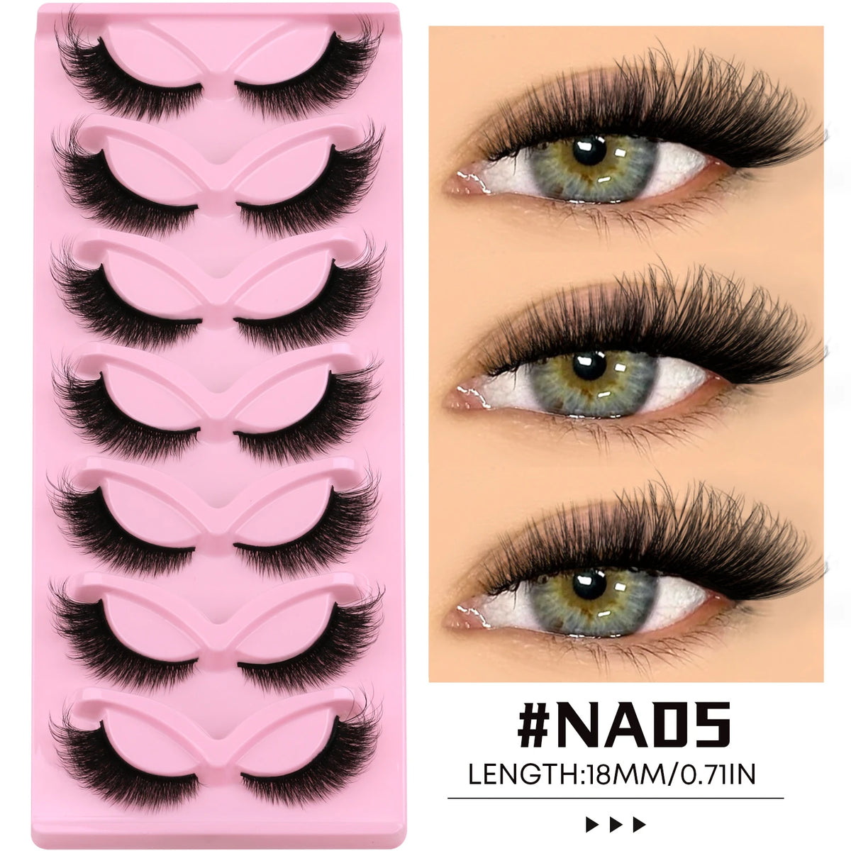 Veltrinay Cat Eye Lashes Natural Fake Lashes Winged End Eye Elongated Eyelashes Faux Mink Eyelashes False Lashes Makeup