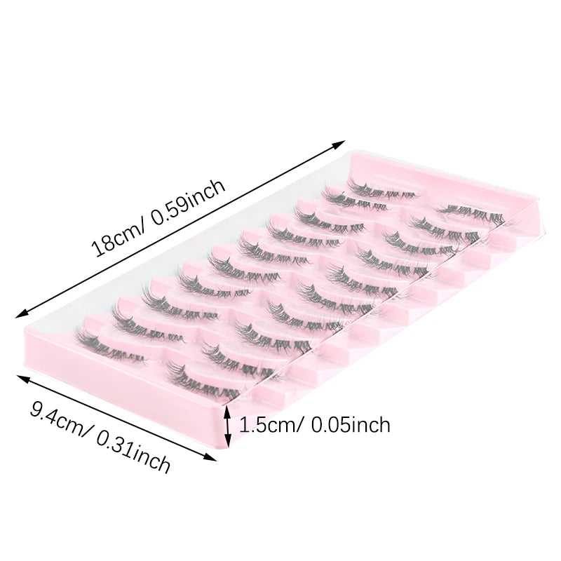 SHIDISHANGPIN False Lashes Extension 3/10 Pairs 3D Mink Eyelash Half Lashes Natural Cat Eye Eyelashes Makeup Faux Cils Fake Lash