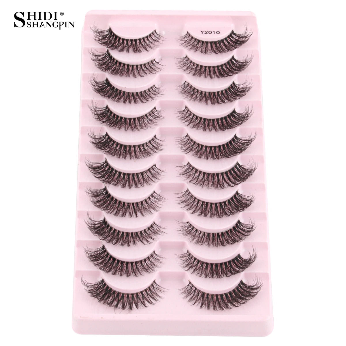 SHIDISHANGPIN False Lashes Extension 3/10 Pairs 3D Mink Eyelash Half Lashes Natural Cat Eye Eyelashes Makeup Faux Cils Fake Lash