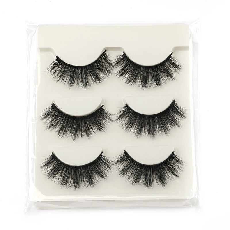 SHIDISHANGPIN False Lashes Extension 3/10 Pairs 3D Mink Eyelash Half Lashes Natural Cat Eye Eyelashes Makeup Faux Cils Fake Lash