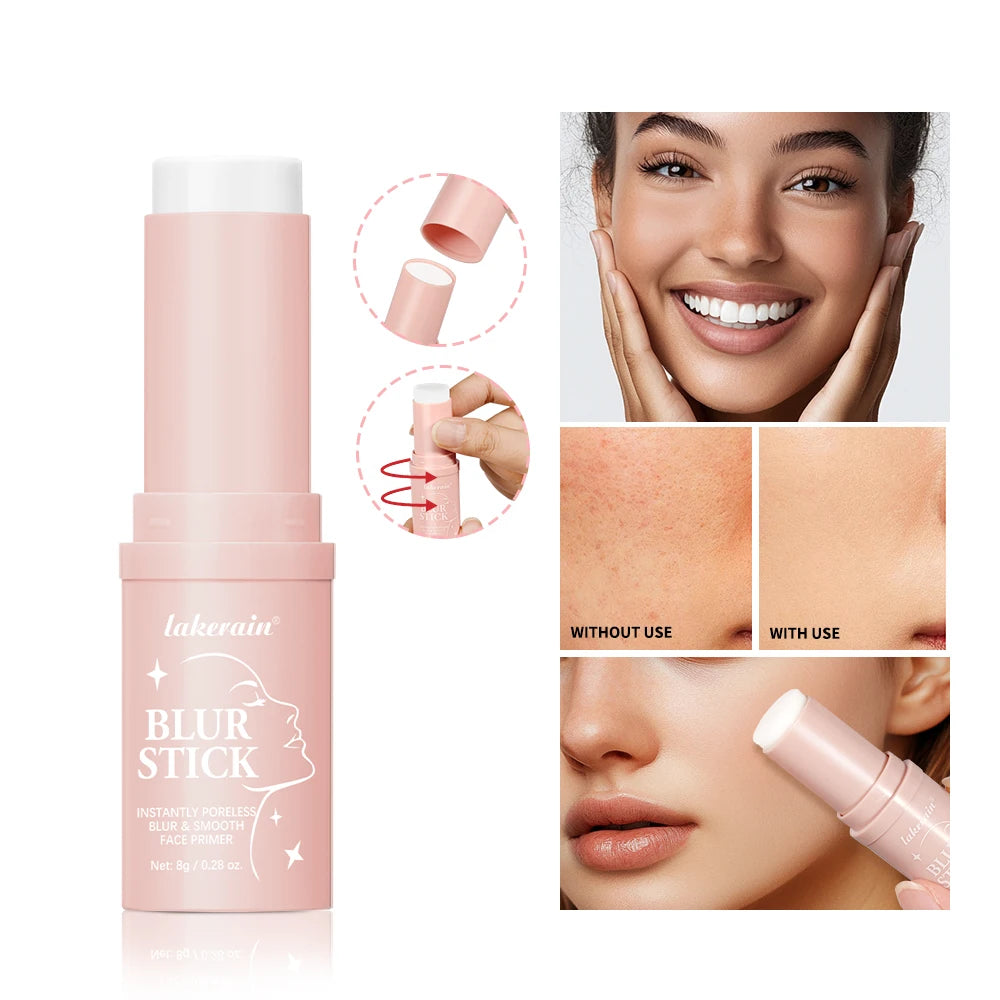 Blur Stick Instant Pore Eraser Primer Makeup Long-Lasting Oil Control Moisturizing Matte Finish Blur Pores Makeup