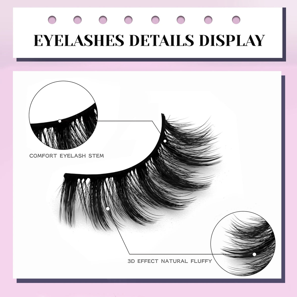 Veltrinay Fake Lashes 3D Mink Lashes Soft False Eyelashes Natural Thick Faux Mink Eyelashes Extention Makeup