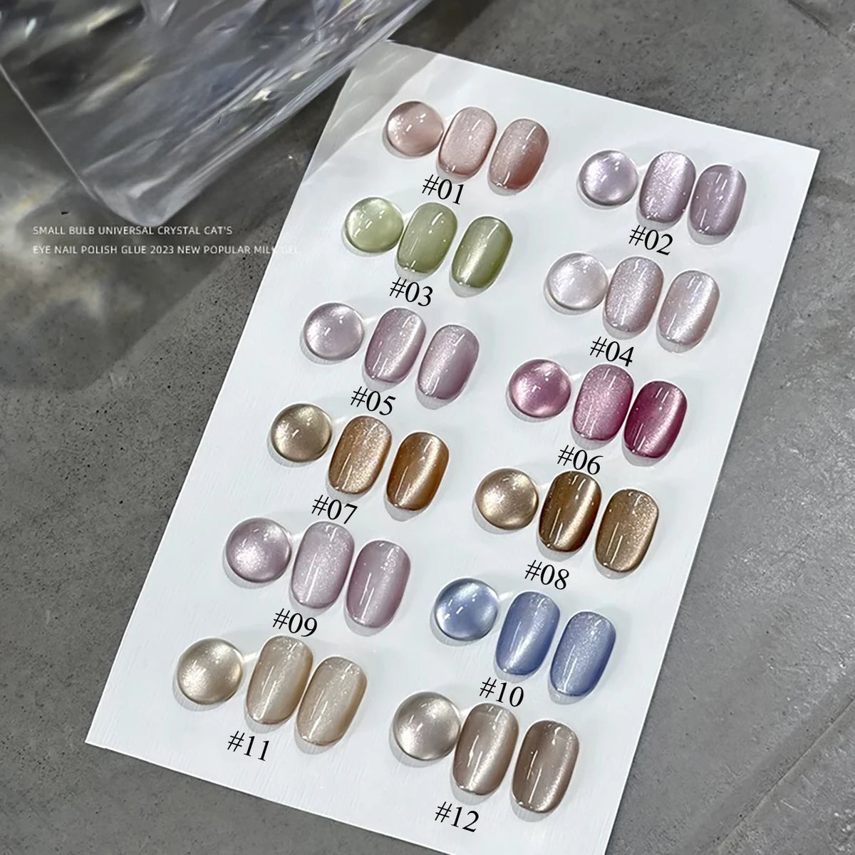 WS 10ml 6-Color Silver Water Light Cat Magnetic Gel Nail Polish Nail Supplies Vernis Semi Permanent Gel for Fall Winter Nails