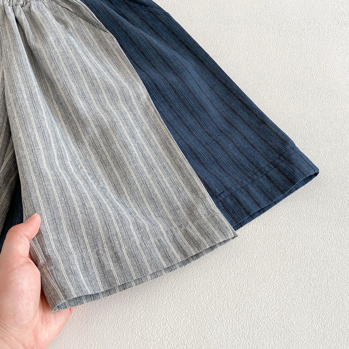 Boys Girls Linen Cotton Stripe Trousers For Children's Clothes Fall Spring Boy Loose Casual Harem Pants Kids Long Pants for 1-6T