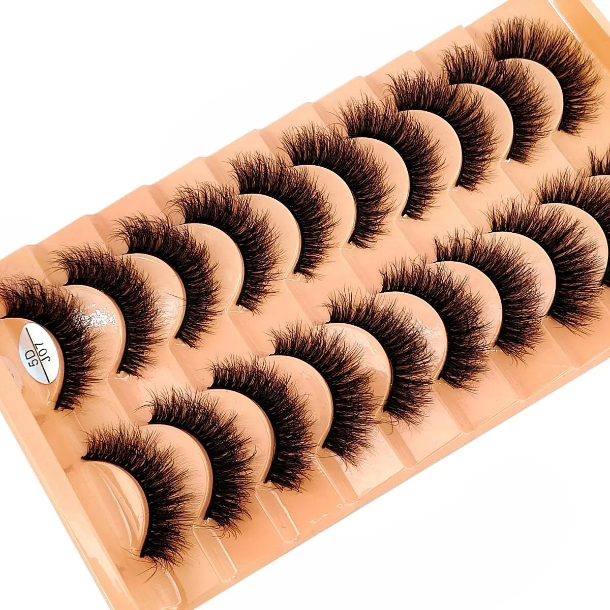 New 7/10 Pairs Faux Mink Eyelashes Handmade False Eyelashes Natural Nude Makeup Simulation Cross Messy Eye 3D Curly Eyelashes