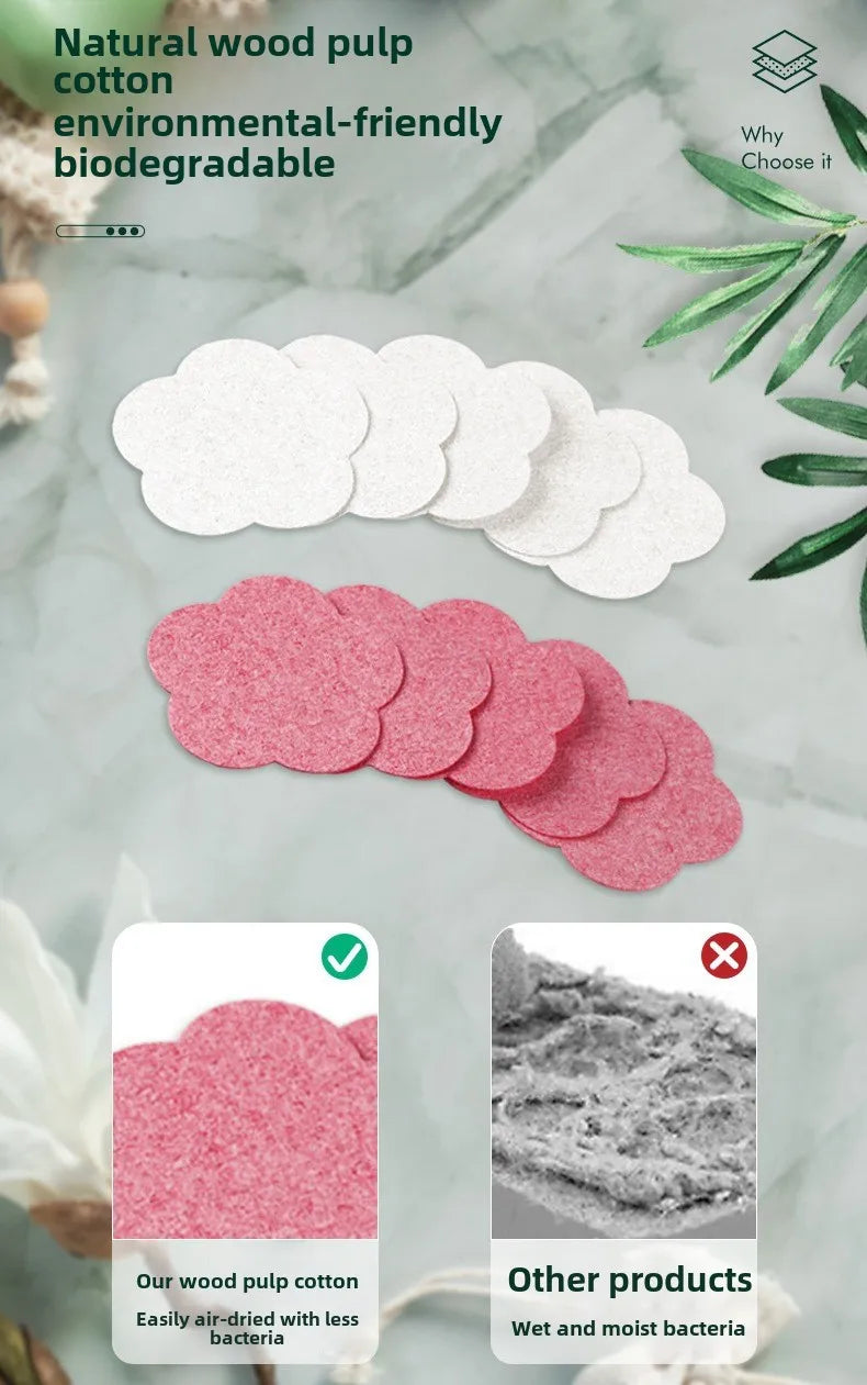1-50PCS Compressed Wood Pulp Facial Sponges Flower Shape Exfoliating Face Cleanser Pads Makeup Remover Skin Care