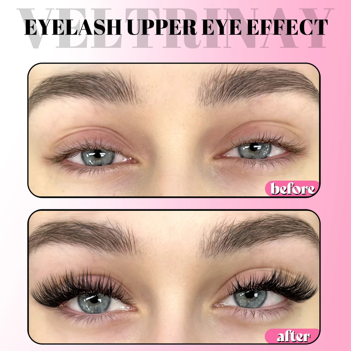Veltrinay Half Eyelash Fake Eyelashes Eye Tail Lift Effect Sexy Soft False Eyelashes High Quality Reusable Fake Lashes Makeup