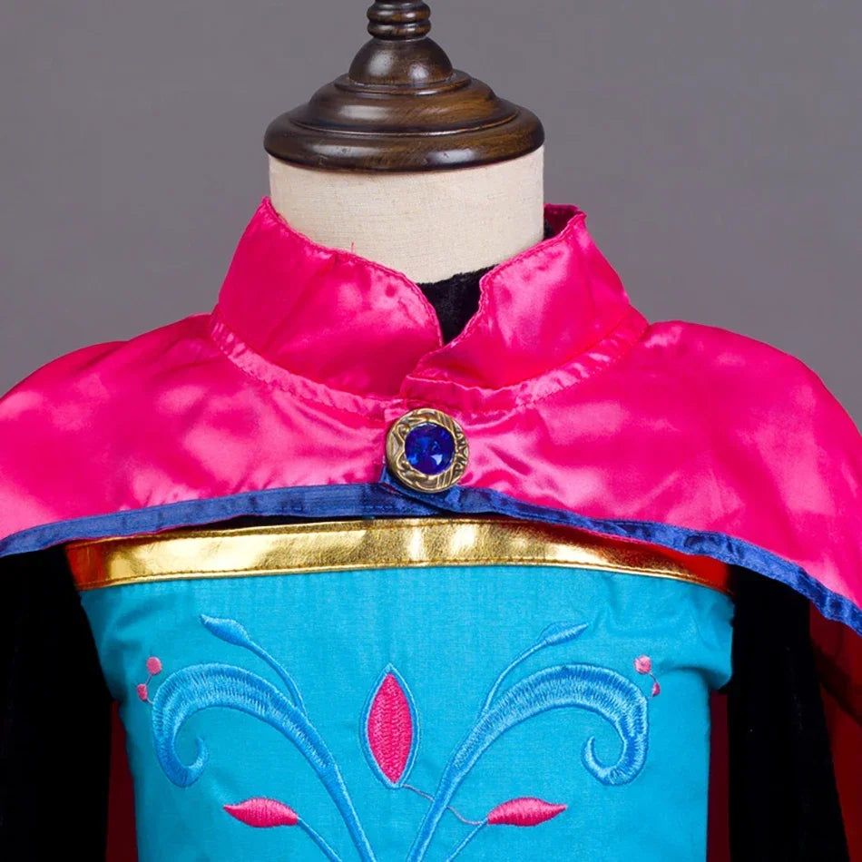 Queen Dress For Girls Long Sleeve Dress Elsa Cosplay Costume Princess Halloween Dress Kids Party Vestido Fantasia Children