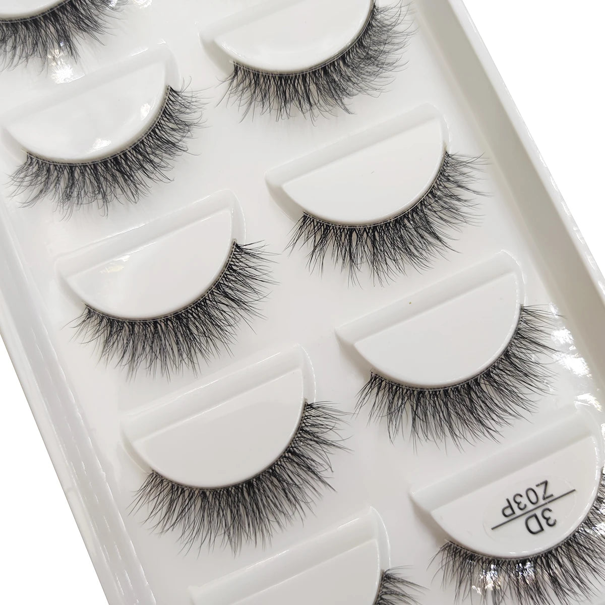 Transparent 3D Mink Eyelashes, Natural Clear False Eye Lashes, Soft Invisible Eyelash, Wispy Makeup Faux Cils, H13 X08, 5 Pairs