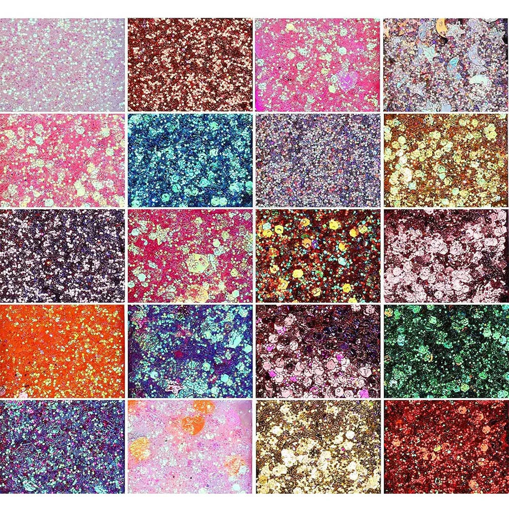 40 Colors Glitter Palette Face Glitter for Women Sparkling Eye Hair Body Paint Glitter Gel for Halloween Christmas