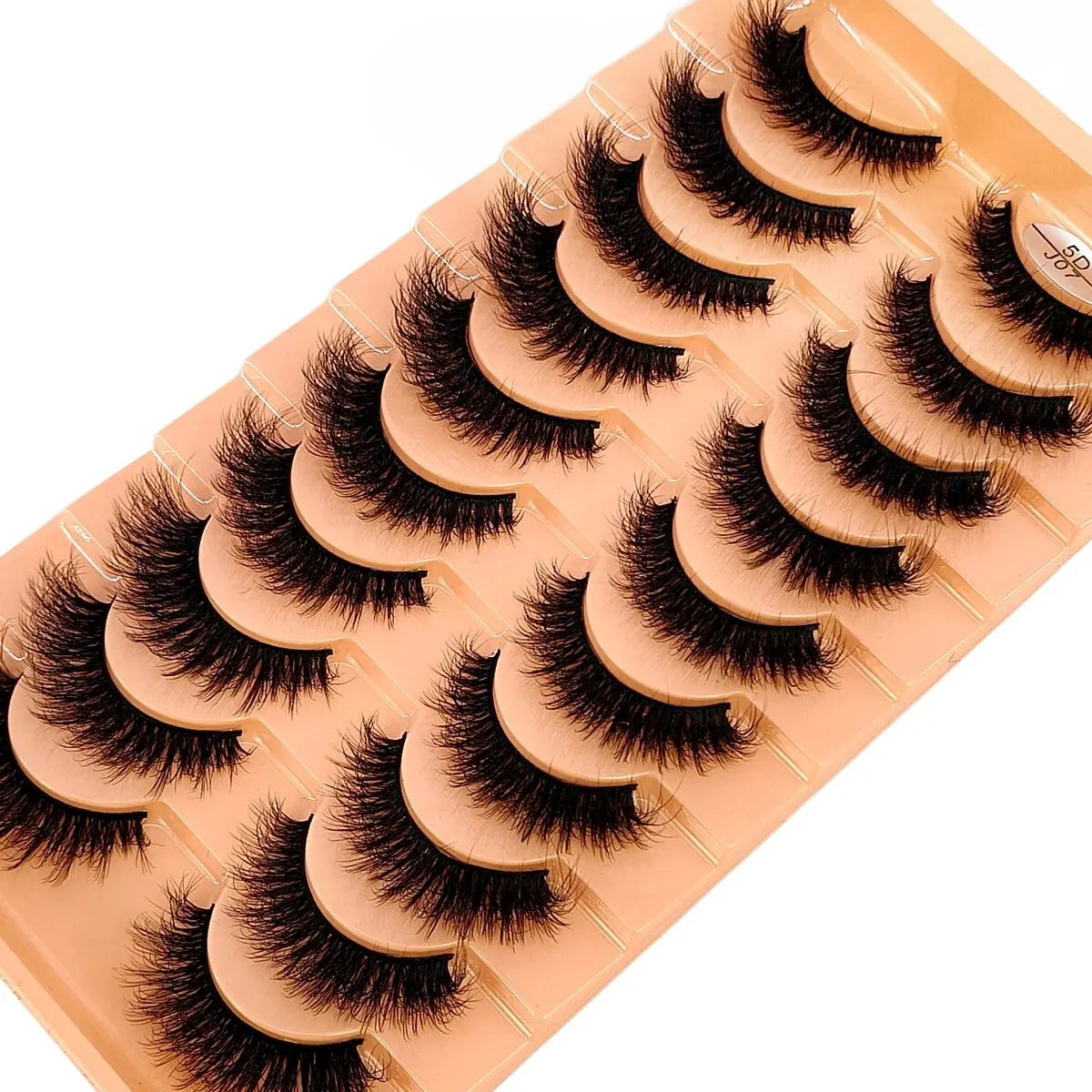New 7/10 Pairs Faux Mink Eyelashes Handmade False Eyelashes Natural Nude Makeup Simulation Cross Messy Eye 3D Curly Eyelashes