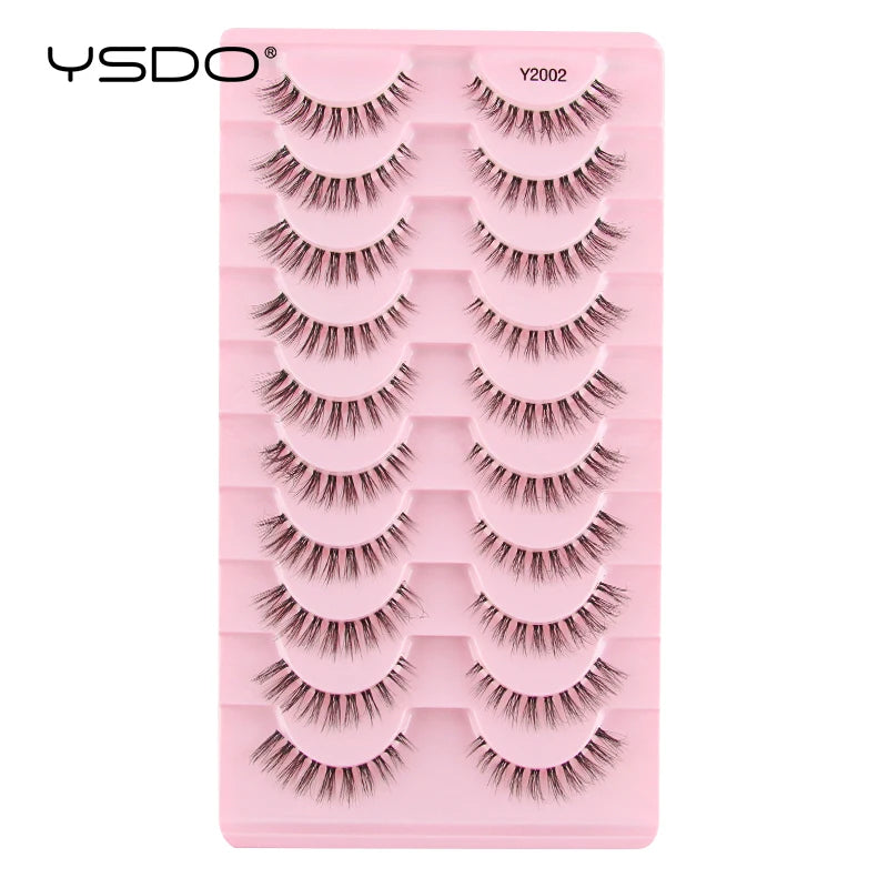 YSDO Half Eyelashes 3/10 Pairs Natural Full False Eyelashes 3D Lashes Cat Eye Fake Eyelashes Extension Faux Cils Makeup Tools