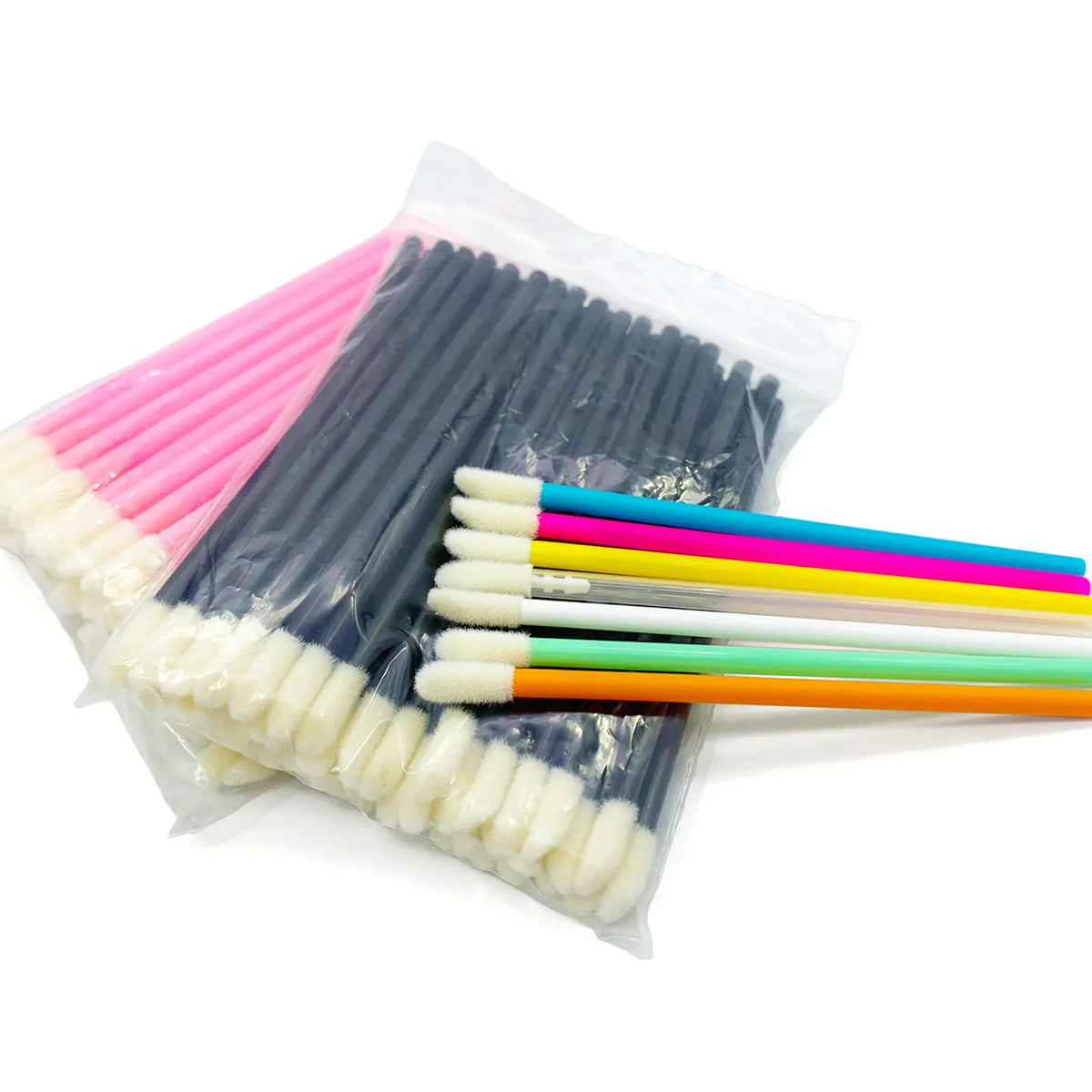 50pcs Disposable Lip Brushes Eyelash Applicator Mascara Wands Brush Lipstickers Wands  Makeup Tools EyelashExtension Supplies