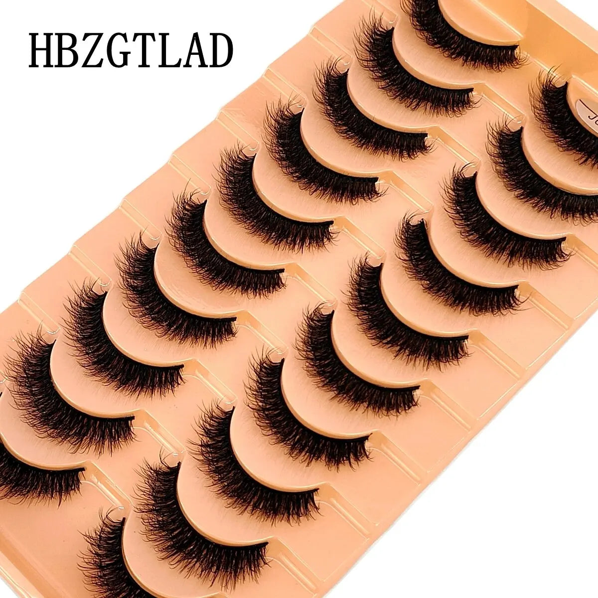 New 7/10 Pairs Faux Mink Eyelashes Handmade False Eyelashes Natural Nude Makeup Simulation Cross Messy Eye 3D Curly Eyelashes