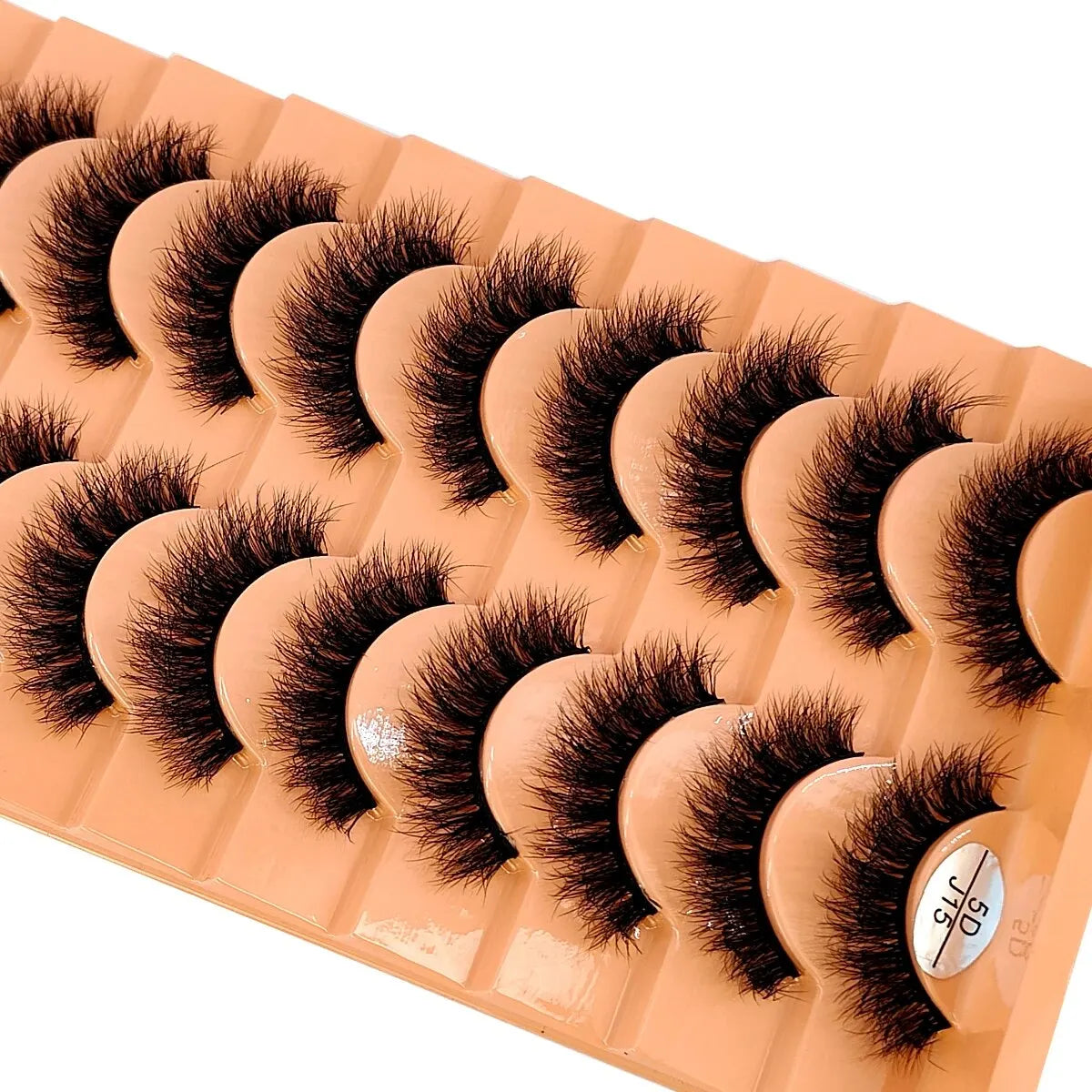 New 7/10 Pairs Faux Mink Eyelashes Handmade False Eyelashes Natural Nude Makeup Simulation Cross Messy Eye 3D Curly Eyelashes