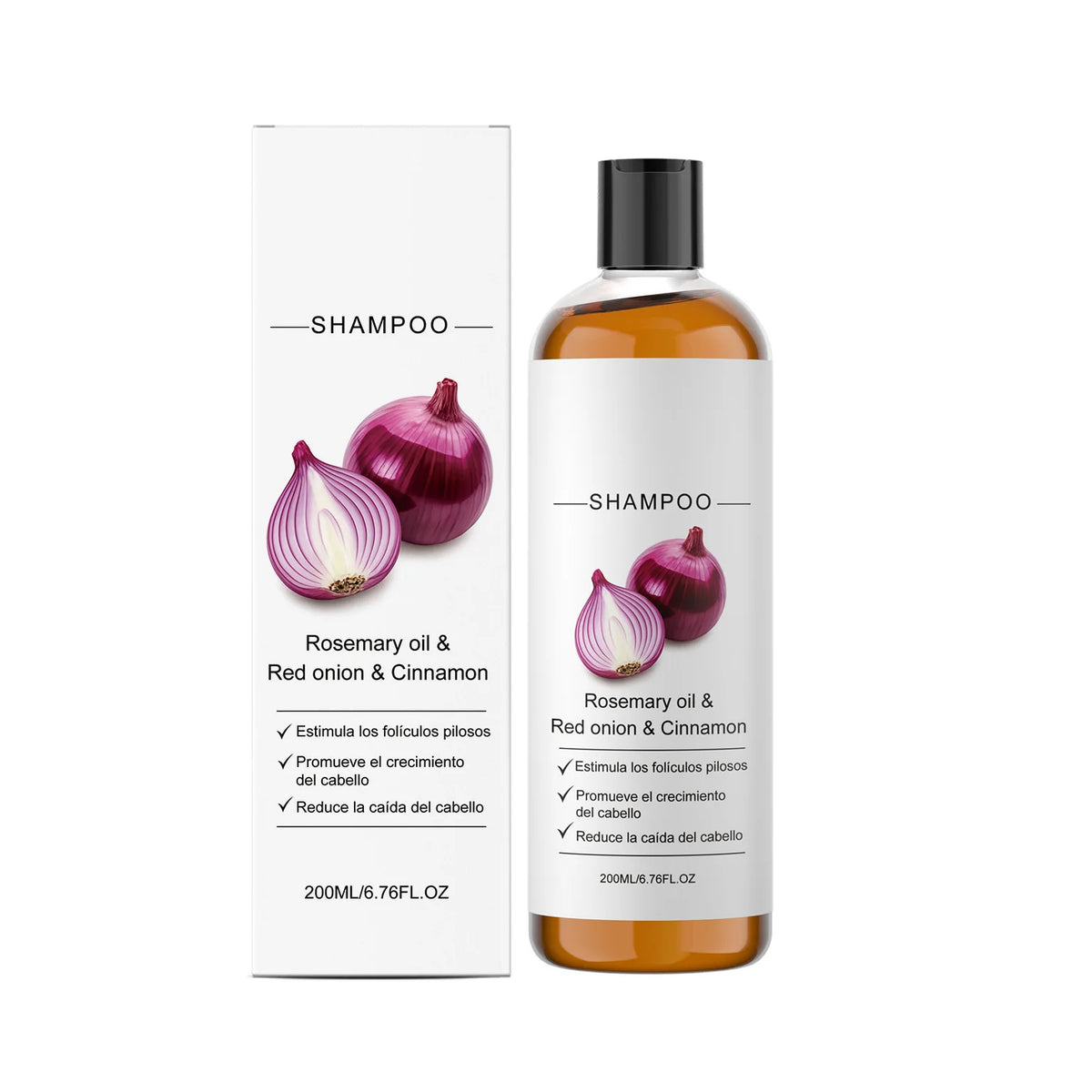Rosemary Red Onion Shampoo Anti Hair Loss Fall Hair Growth Thicker Strengthening Roots Follicles Lightweight Hair Care Product