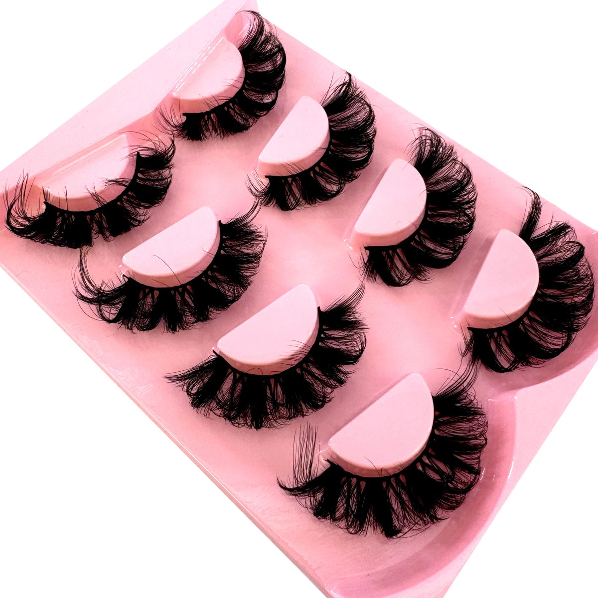 4 pairs of dramatic 3D fake mink eyelashes wholesale full eyelash makeup