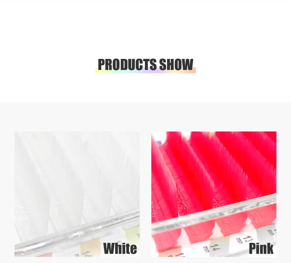 NATUHANA L/LU(M) Curl Auto Fans Colored Lashes Easy Fan Color Eyelash Extension L-Shaped Individual Mink Eyelashes Makeup