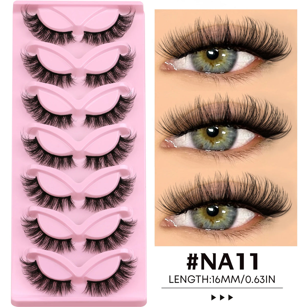 Veltrinay Cat Eye Lashes Natural Fake Lashes Winged End Eye Elongated Eyelashes Faux Mink Eyelashes False Lashes Makeup