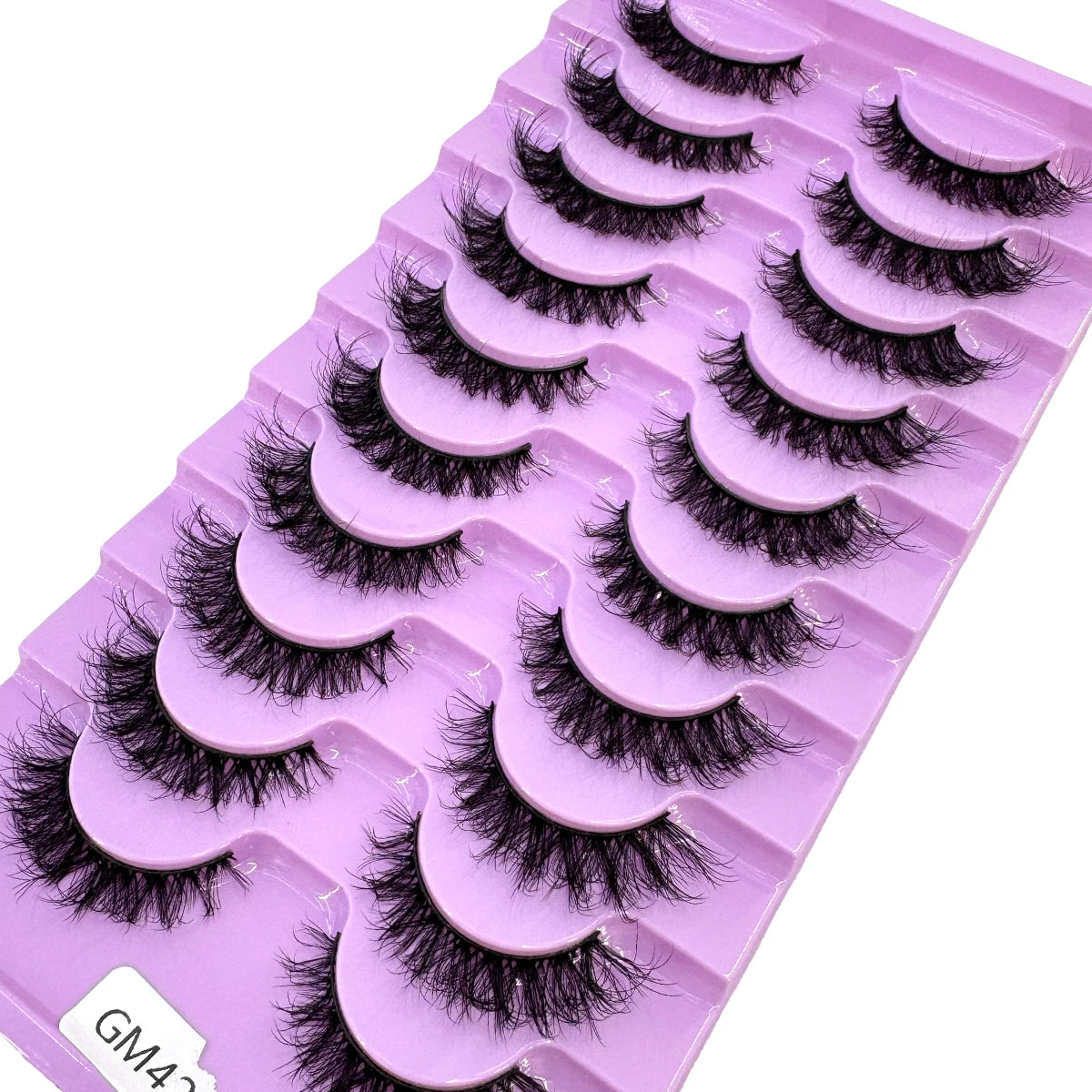 New 7/10 Pairs Faux Mink Eyelashes Handmade False Eyelashes Natural Nude Makeup Simulation Cross Messy Eye 3D Curly Eyelashes