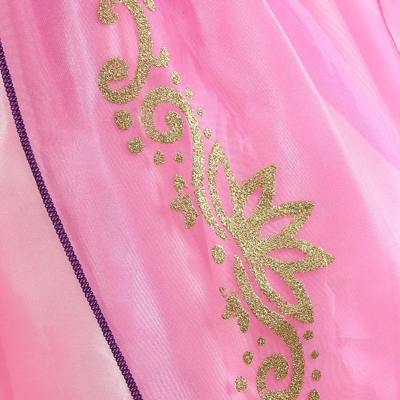 Rapunzel Dress for Girls Kids Summer Tangled Costumes Fancy Princess Dress Children Birthday Carnival Halloween Party Clothes