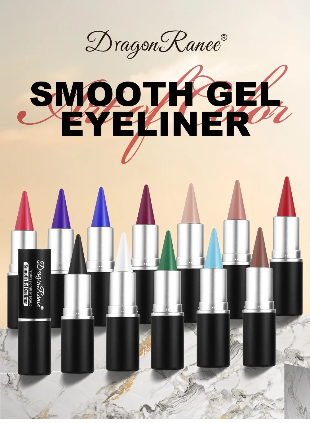 12 Colors Waterproof Eyeliner Cream Lasting Easy To Wear Eye Liner Gel Black Blue Matte Quick Dry Eyeliner Pen Makeup Cosmetics