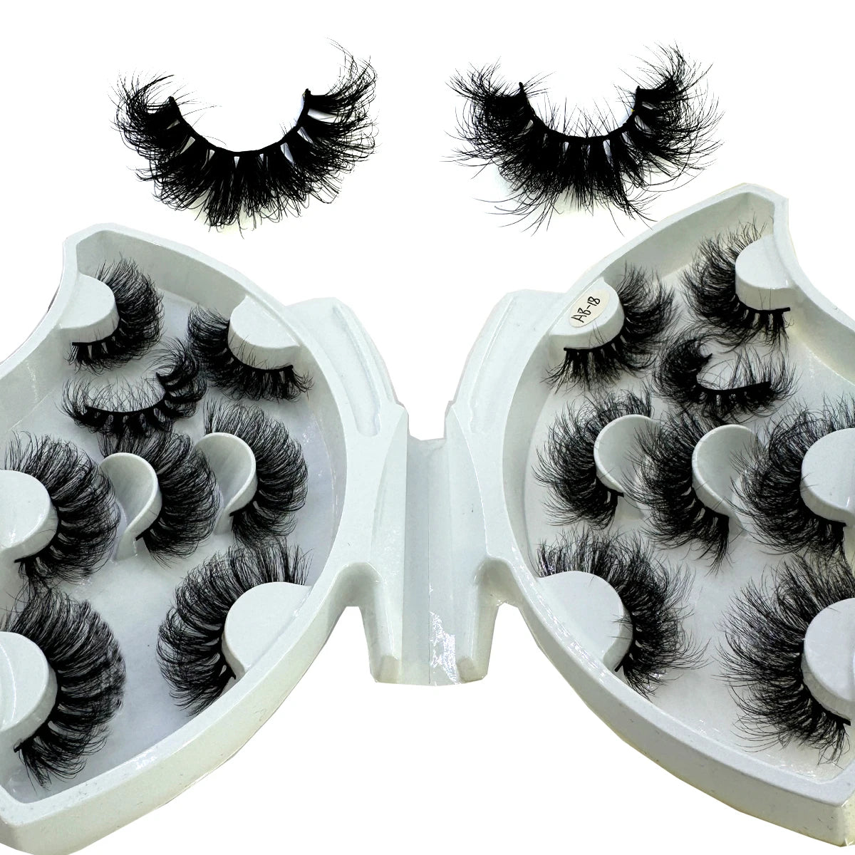 HBZGTLAD 8 pairs  3D artificial mink eyelashes soft false eyelashes crossed messy thick eyelashes extended makeup false eyelashe
