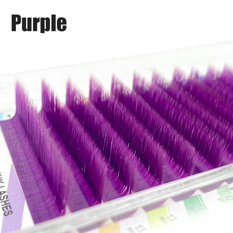 NATUHANA L/LU(M) Curl Auto Fans Colored Lashes Easy Fan Color Eyelash Extension L-Shaped Individual Mink Eyelashes Makeup