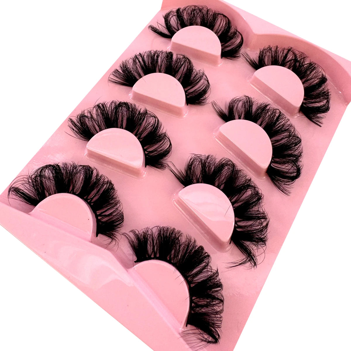4 pairs of dramatic 3D fake mink eyelashes wholesale full eyelash makeup