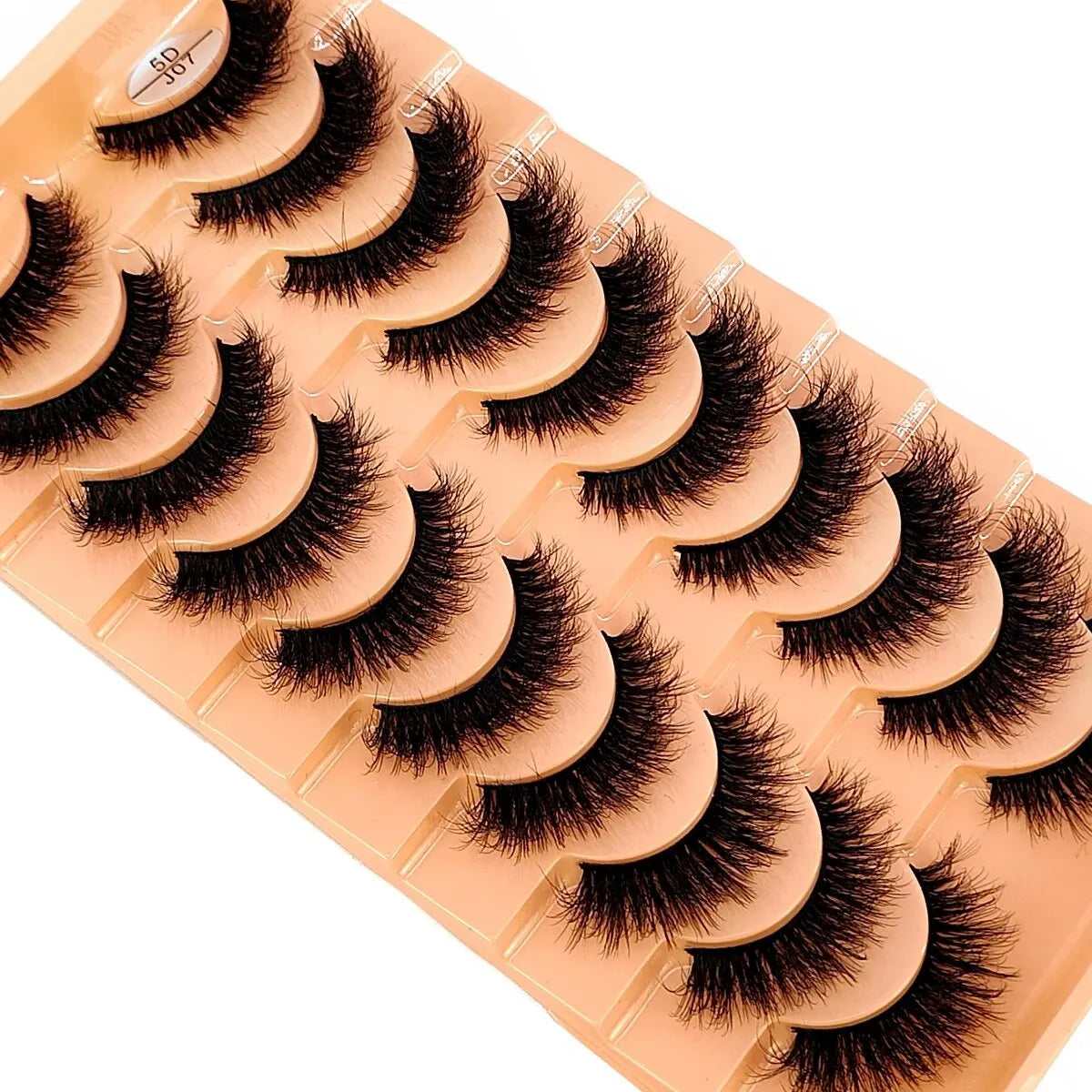 New 7/10 Pairs Faux Mink Eyelashes Handmade False Eyelashes Natural Nude Makeup Simulation Cross Messy Eye 3D Curly Eyelashes