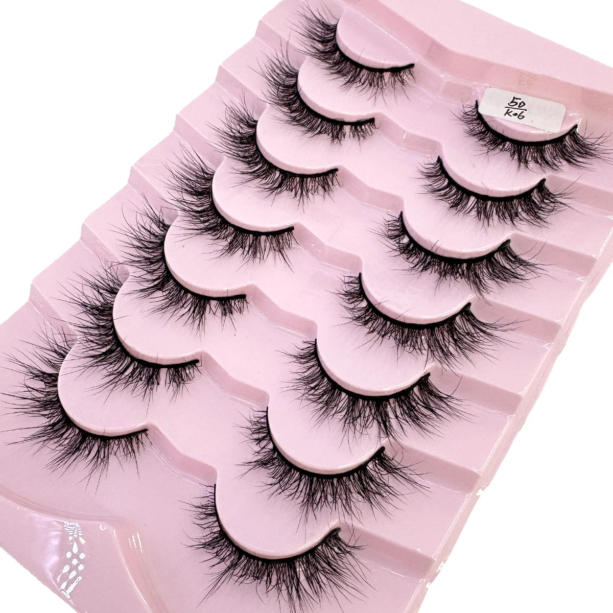 New 7/10 Pairs Faux Mink Eyelashes Handmade False Eyelashes Natural Nude Makeup Simulation Cross Messy Eye 3D Curly Eyelashes