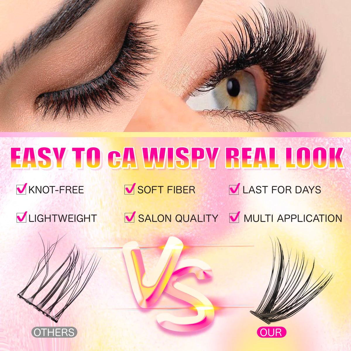 Big Capacity Super Bunch DIY Cluster Lashes 8-16mm Mix Charm Style Eyelashes Extension False Eyelash Makeup Tool Russian Volume
