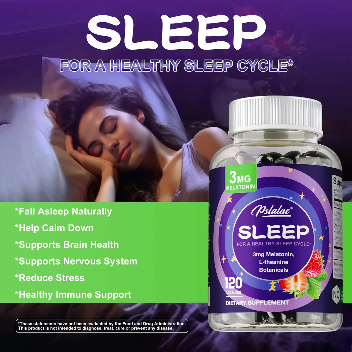 Sleep Supplements - Relieve Stress, Improve Insomnia, Improve Sleep Quality and Deep Sleep