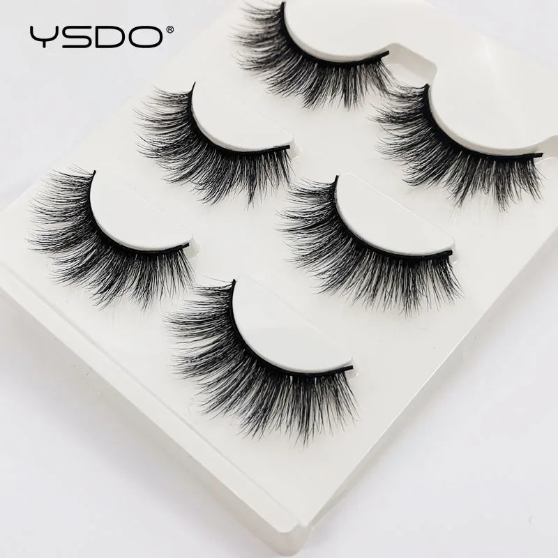 YSDO Half Eyelashes 3/10 Pairs Natural Full False Eyelashes 3D Lashes Cat Eye Fake Eyelashes Extension Faux Cils Makeup Tools