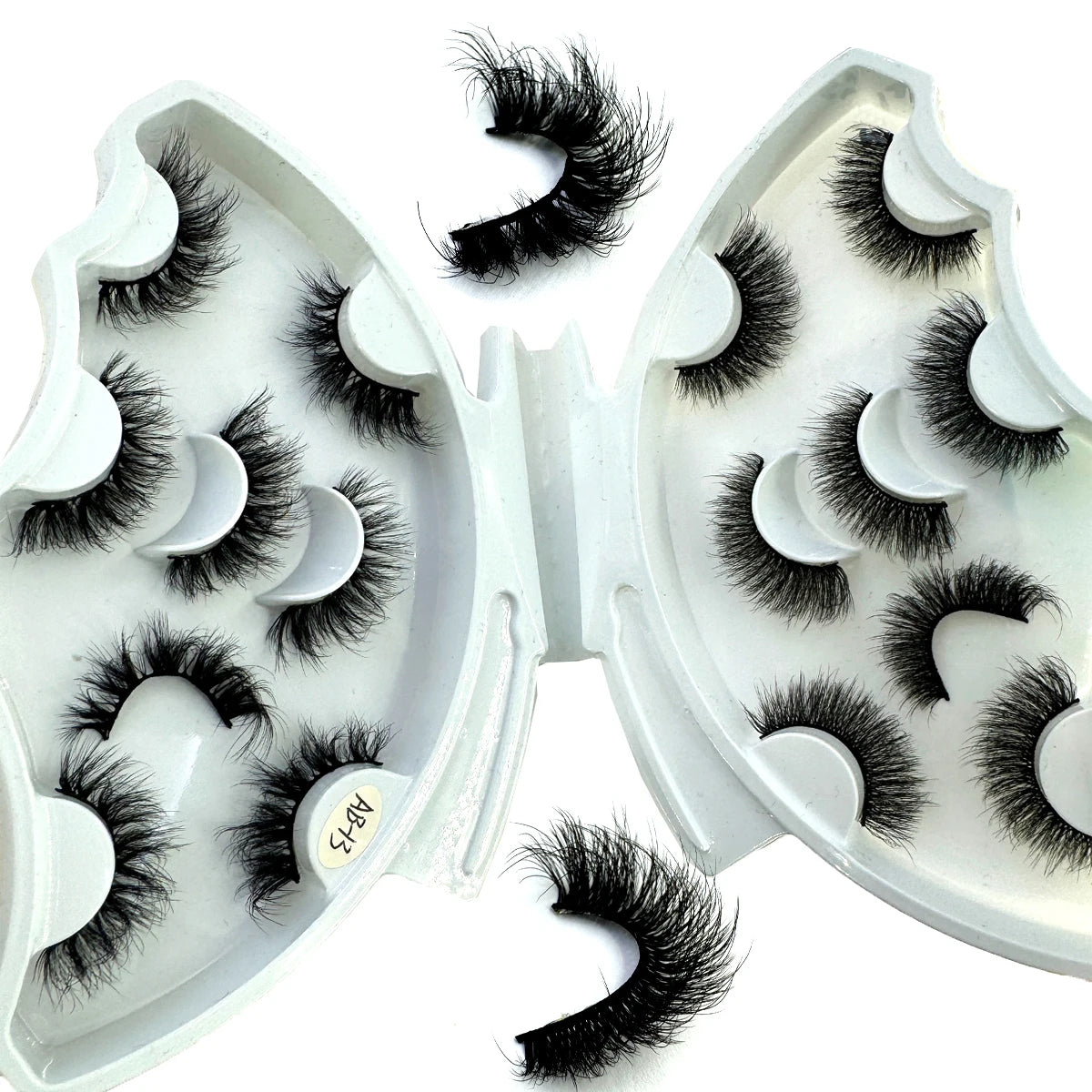 HBZGTLAD 8 pairs  3D artificial mink eyelashes soft false eyelashes crossed messy thick eyelashes extended makeup false eyelashe