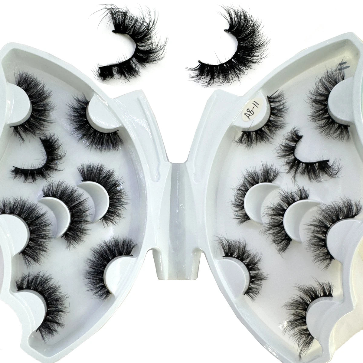HBZGTLAD 8 pairs  3D artificial mink eyelashes soft false eyelashes crossed messy thick eyelashes extended makeup false eyelashe