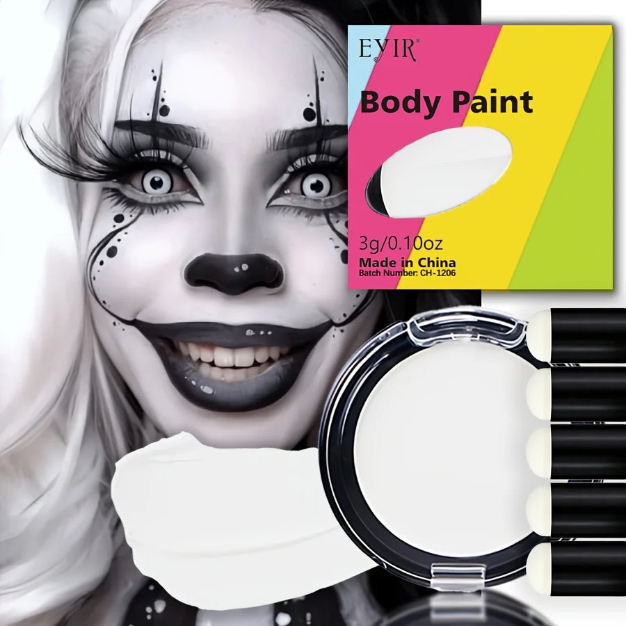 12-Color Creamy Oil Paint Set, Luminous & Sunlight Color Changing Body Paint. This Water-Based Cream Facial Paint Is a Must-Have