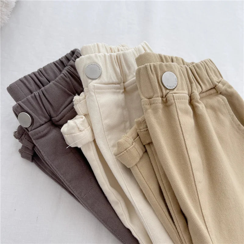 Spring Boys Casual Pants 2-8 Years Old Children Harem Pants Summer Girls Loose Solid Color Sport Trousers Kids Fashion Clothes