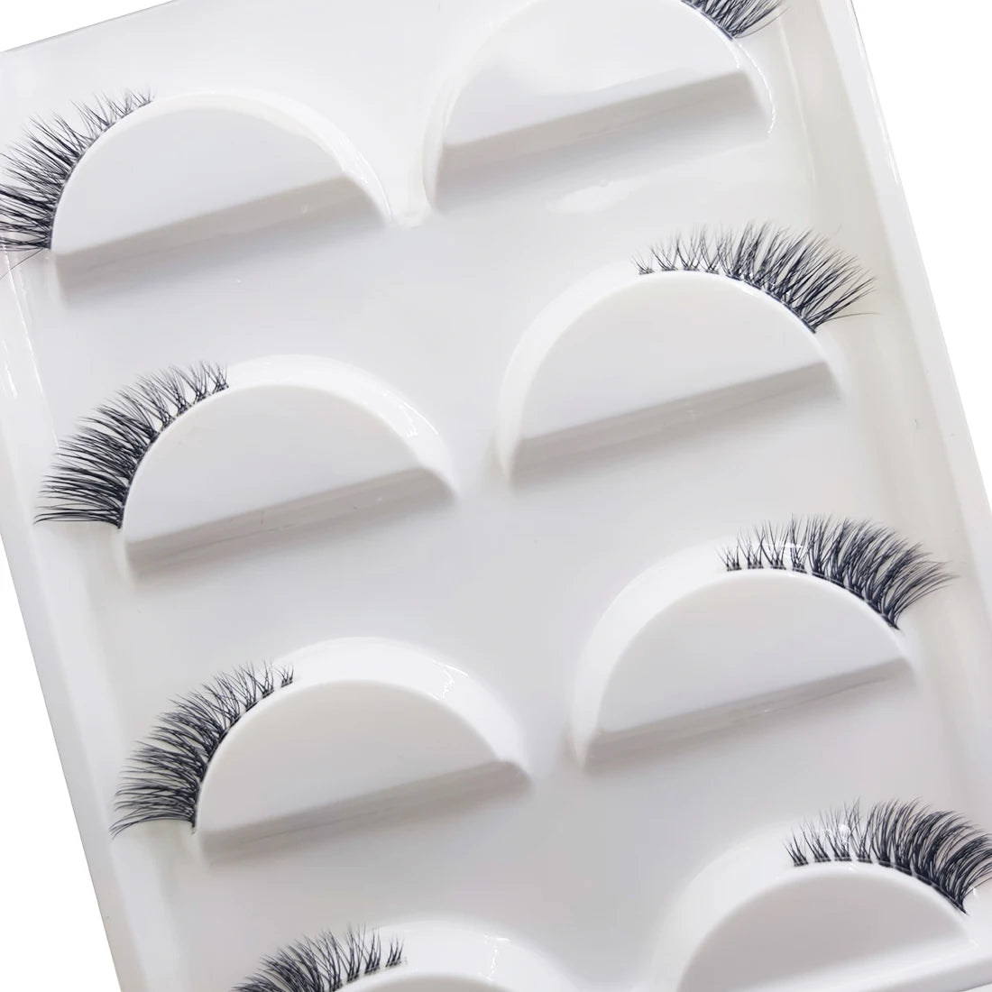 Transparent 3D Mink Eyelashes, Natural Clear False Eye Lashes, Soft Invisible Eyelash, Wispy Makeup Faux Cils, H13 X08, 5 Pairs