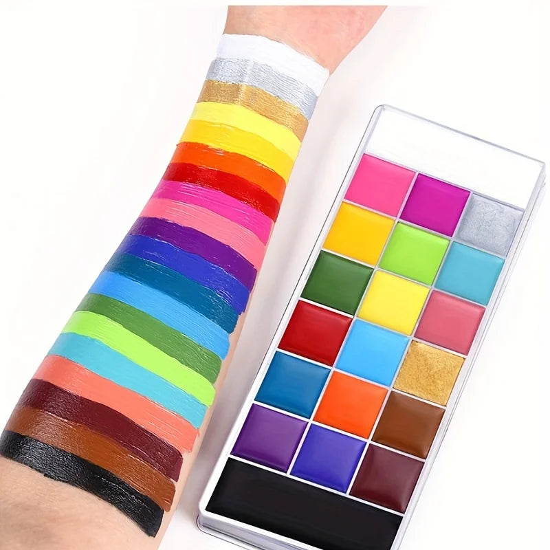 12/20 Colors Professional Face & Body Paint Palette ,Long Lasting, For Halloween SFX Special Effects & Cosplay Makeup