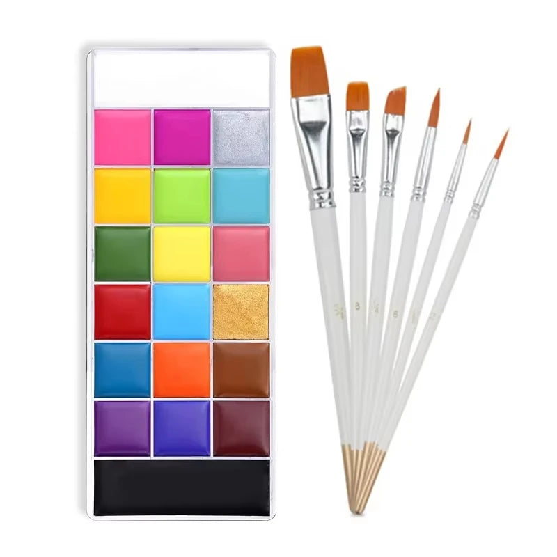 12/20 Colors Professional Face & Body Paint Palette ,Long Lasting, For Halloween SFX Special Effects & Cosplay Makeup