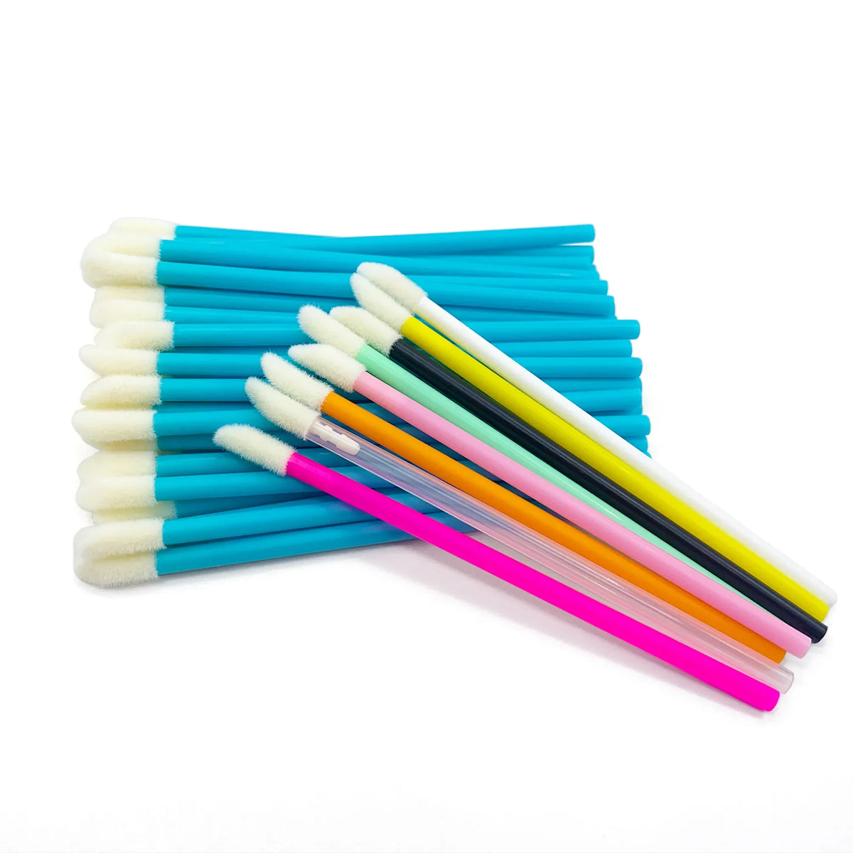 50pcs Disposable Lip Brushes Eyelash Applicator Mascara Wands Brush Lipstickers Wands  Makeup Tools EyelashExtension Supplies