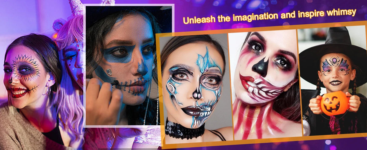20 Color Professional Face & Body Paint Palette,Long Lasting Face Painting Cosmetic For Halloween Special Effects&Cosplay Makeup