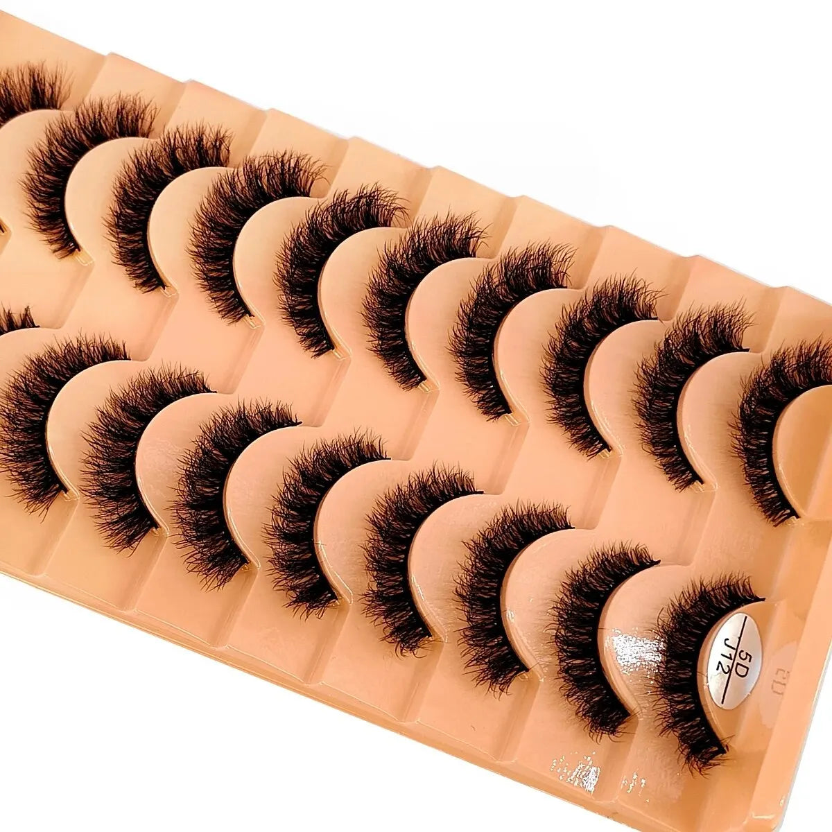 New 7/10 Pairs Faux Mink Eyelashes Handmade False Eyelashes Natural Nude Makeup Simulation Cross Messy Eye 3D Curly Eyelashes