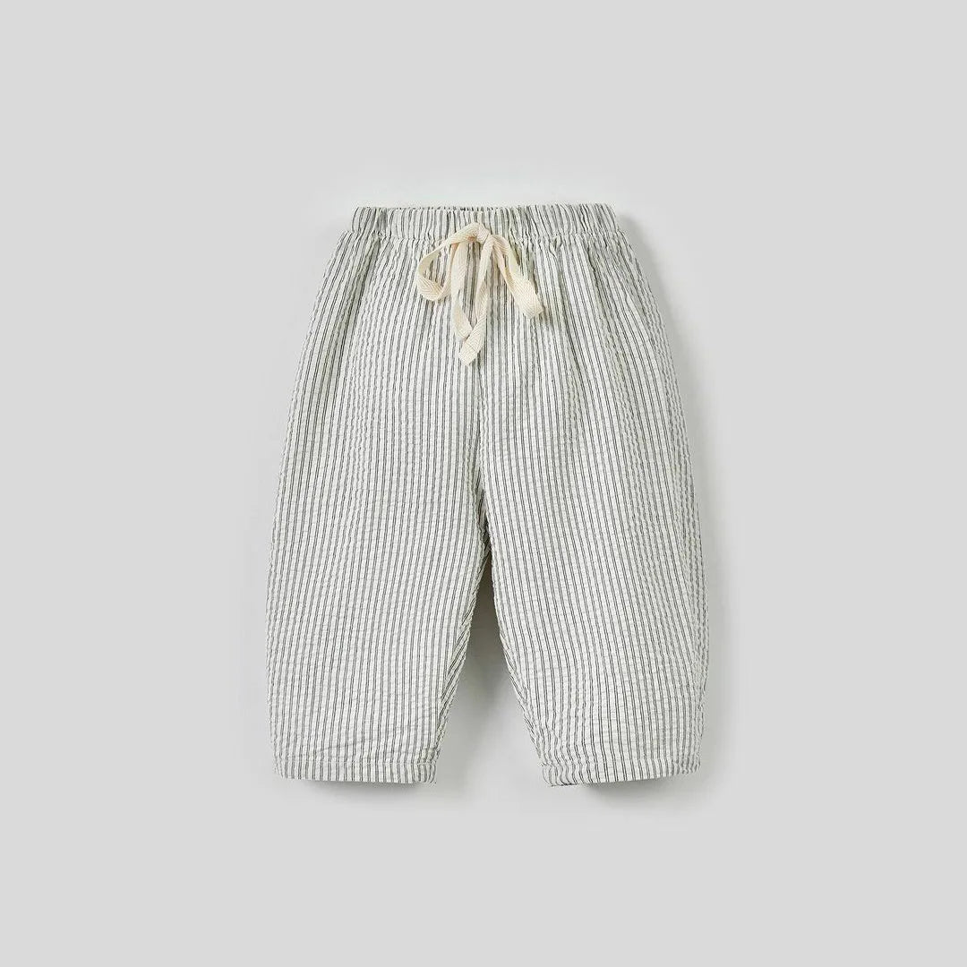 Fashion Baby Girl Boy Cotton Striped Pant Infant Toddler Child Trousers Loose Spring Autumn Summer Pant Baby Clothes 1-7Y