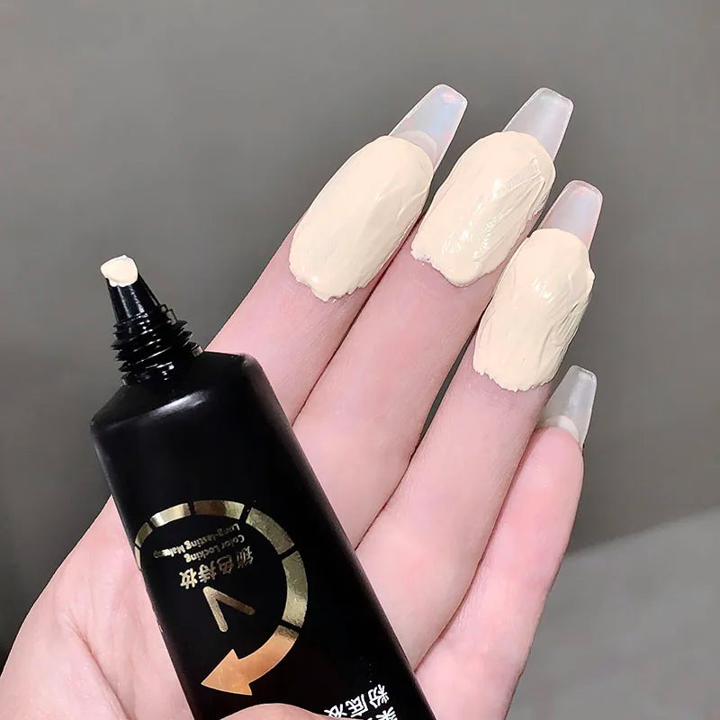 White Liquid Foundation for Halloween Goth Makeup Waterproof Full Coverage White Foundation Cosplay High Concealer Face Paint
